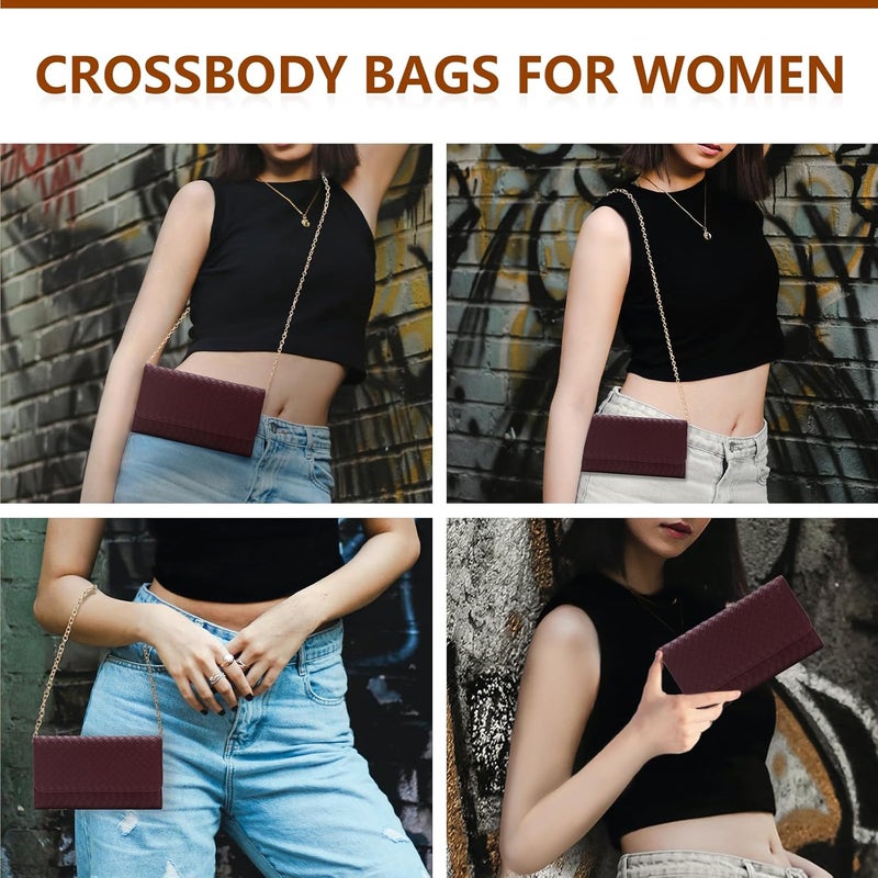 UU Crossbody Bags for Women, Small Bag with Removable Chain, Card Slots & Phone Pocket - Lightweight Purse Wallet (8 Colors) - Image 5